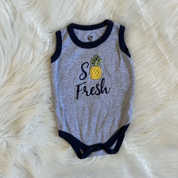 Other - 🔴HB Baby Boy So Fresh Pineapple Tank Top Onesie SZ 3-6m💙🍍